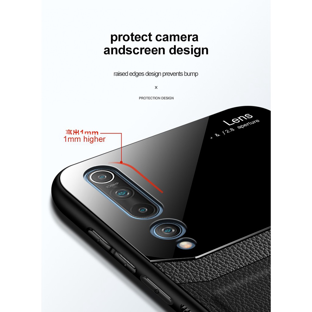 Ốp điện thoại bằng da bảo vệ camera kiểu doanh nhân cho Xiaomi Mi 10 Pro 5G 8 9 CC9 Pro Max 2