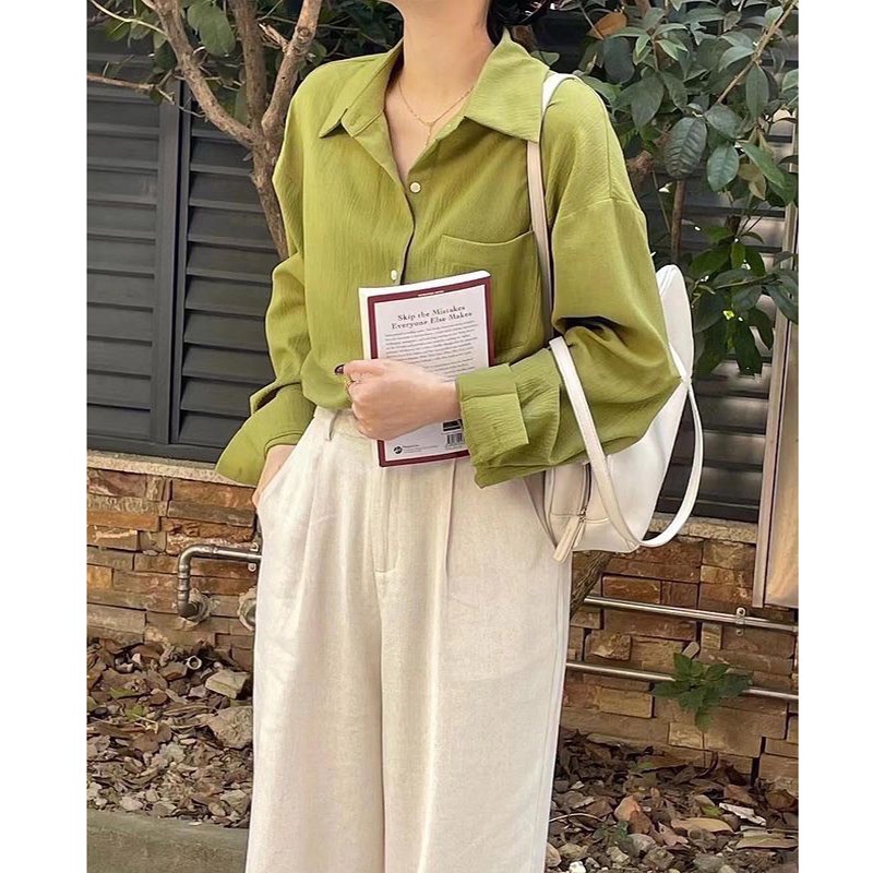 Áo Sơ Mi Trơn Dáng Basic Hàng Quảng Châu M2670-Teen 888