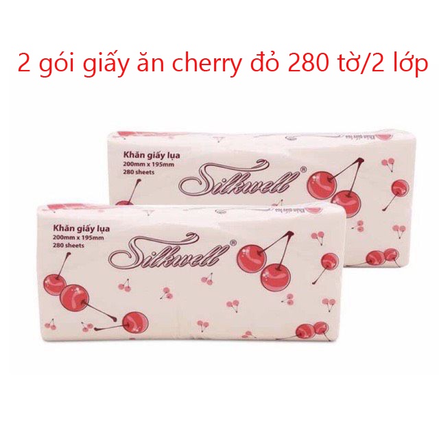 Giấy ăn Silkwell rút cao cấp 2 lớp mềm mịn chuẩn hãng [nhiều size]