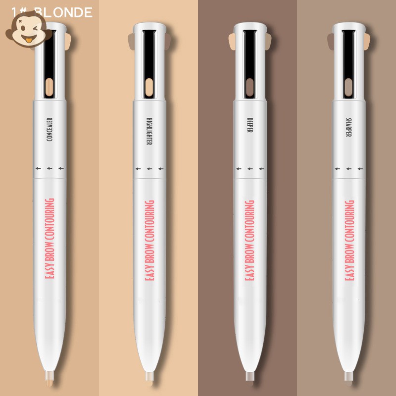 (Hàng Mới Về) Bút Kẻ Lông Mày 4 Trong 1 Chống Nước Chống Mồ Hôi Tiện Dụng | BigBuy360 - bigbuy360.vn
