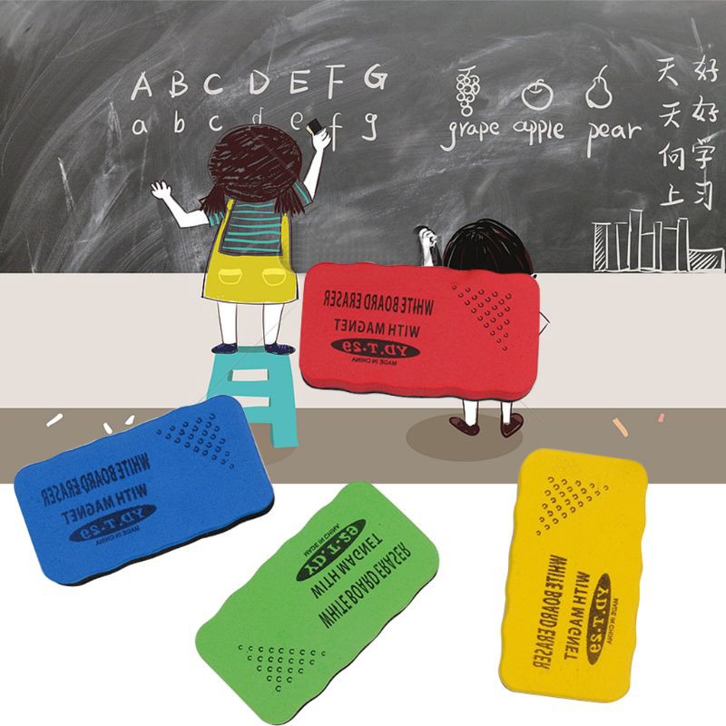 SEL Magnetic Dry-Wipe Whiteboard Eraser Marker Cleaner Kids School Office Supplies