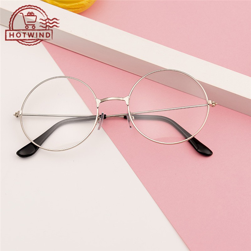 2 mắt kính gọng tròn chất liệu hợp kim