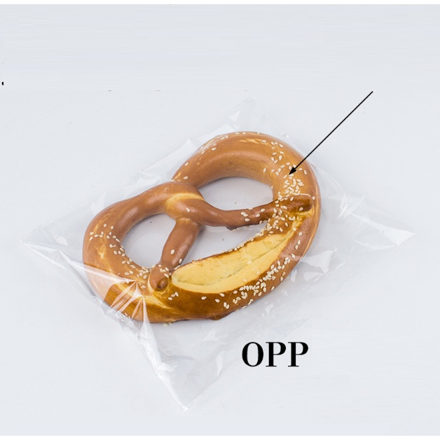 Túi Dán Nilon Đựng Bánh Mì Ngọt In Hình trong suốt (100 cái)  dài 23cm, ngang 27cm, dán miệng 3cm