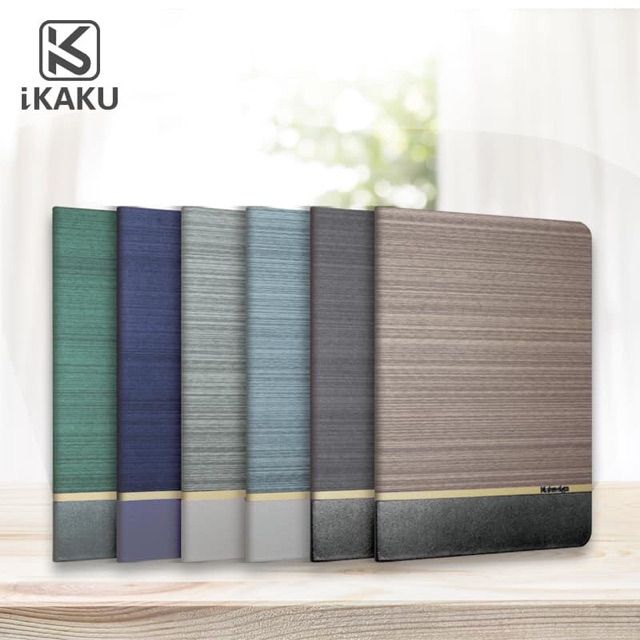 Bao da Kaku vải phối da iPad Air/ Air 2/ Pro 9.7/ Gen 6 2017-2018 chống sốc, tản nhiệt chính hãng