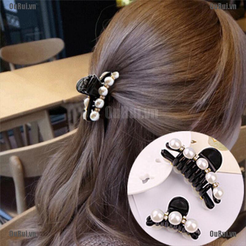 (FCC) Kẹp Tóc Giả Đính Ngọc Trai Phong Cách Hàn Quốc Cho Nữ