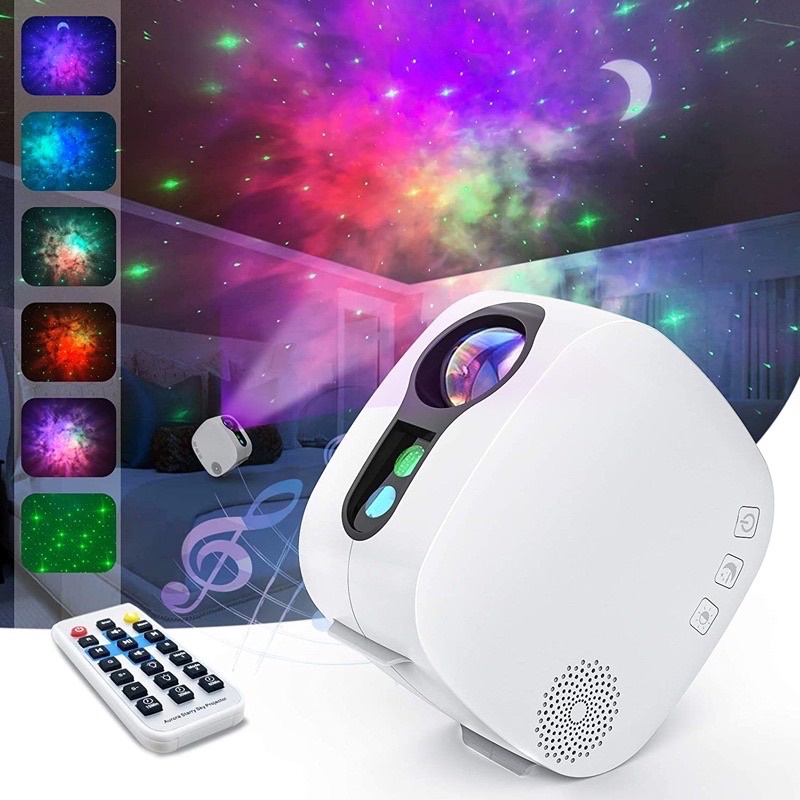 Đèn thiên hà v2 chiếu bầu trời sao kết hợt với loa Bluetlth