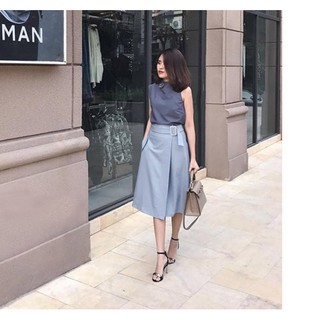 chân váy đắp tà chữ A phối túi