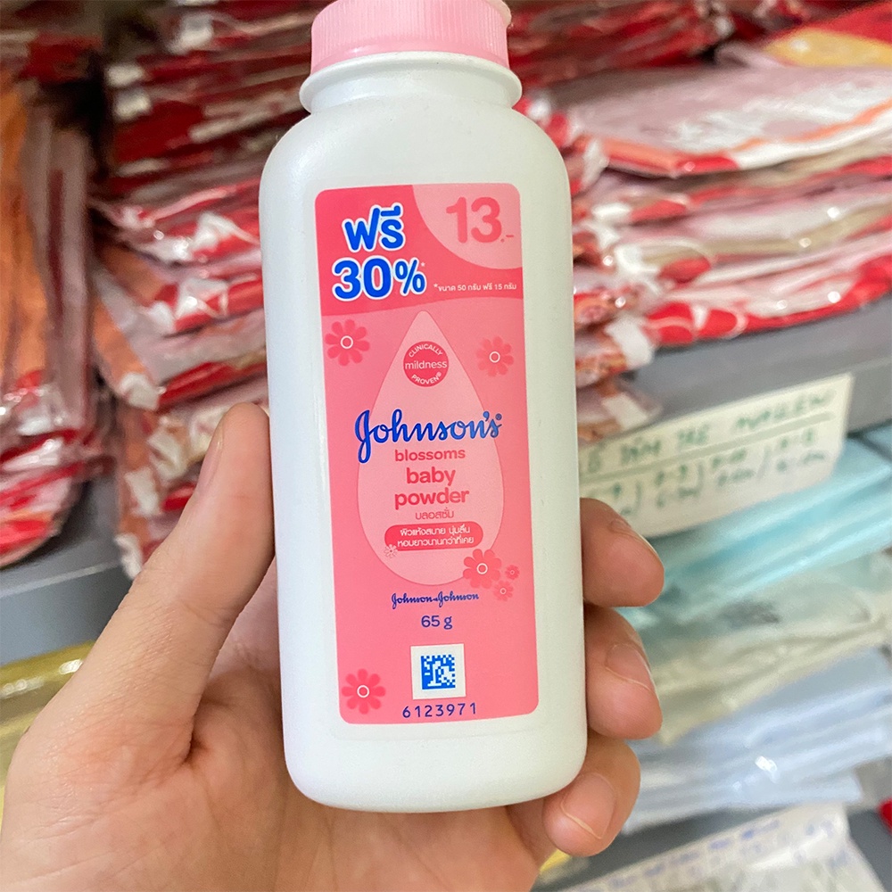 Phấn rôm Johnson Baby lọ 65g chống bết tóc chống hăm cho bé an toàn dễ chịu