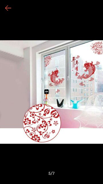 Decal trang trí Tết 2019 mẫu cá chép năm mới sung túc