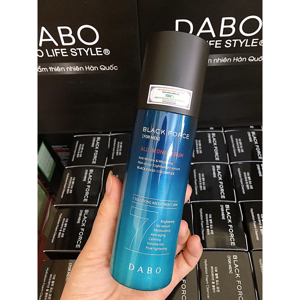 Sữa Rửa Mặt Nam Thải Độc NEW + Tinh Chất Dưỡng Da Cho Nam - Dabo For Men