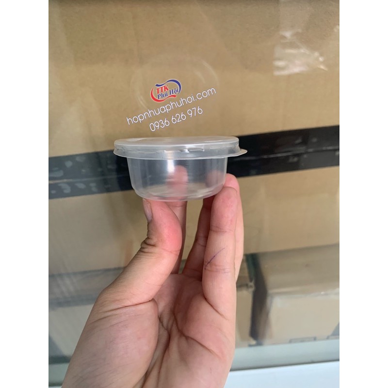 100 hộp nhựa đựng nước chấm sốt muối mắm 40ml