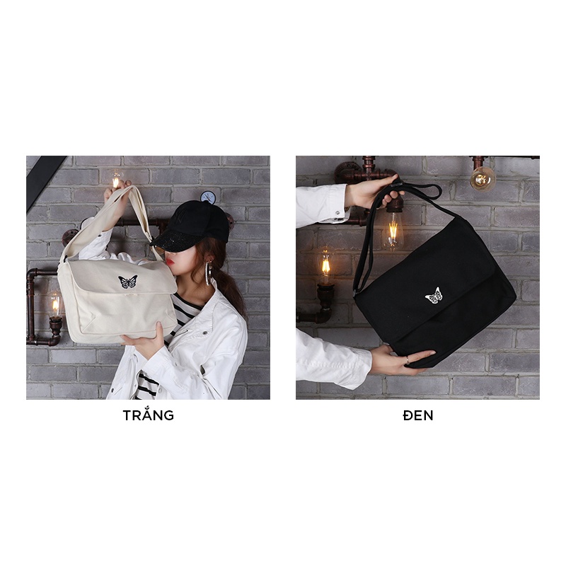 Túi vải bố canvas tote đựng đồ quần áo đeo vai thời trang nhỏ giá rẻ LOT STORE TX763