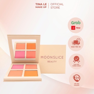Bảng má Beauty Moon Slide Blushing Moon 4 ô tone hồng, cam siêu xinh
