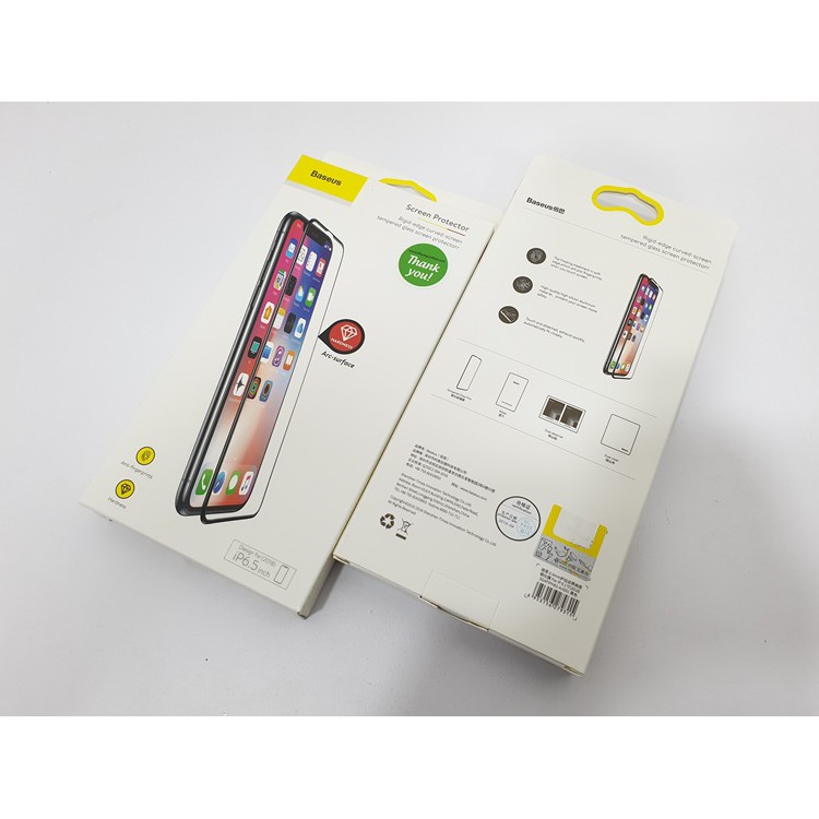 Kính cường lực Full màn cho IPhone XS MAX chính hãng Baseus