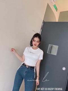 Áo crt chữ ký rút eo - T