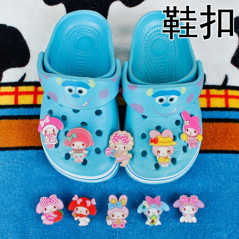 Jibitz Bộ 10 Phụ Kiện Hình Anime Demon Slayer Shoe Charm Kuromi Jibitz croc Cho Giày Phụ Nữ