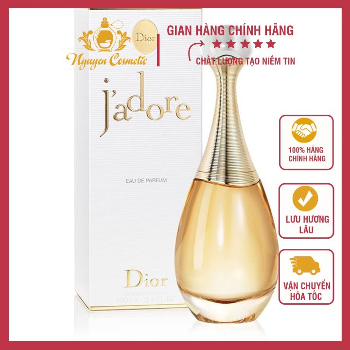 {Lưu Hương Lâu} Nước Hoa Nữ lưu hương 12h Chính Hãng Dior Jadore EDP 100ml