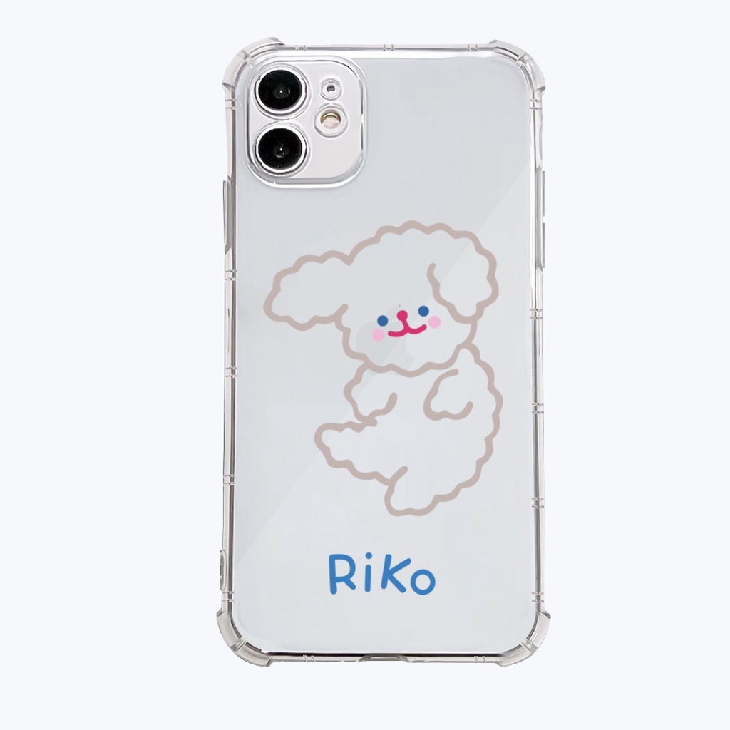 Ốp iphone chống sốc bảo vệ camera viền vuông Gấu Riko cho iphone 13 pro max mini 11 12 promax mini 6 6s 7 8 plus x xr xs