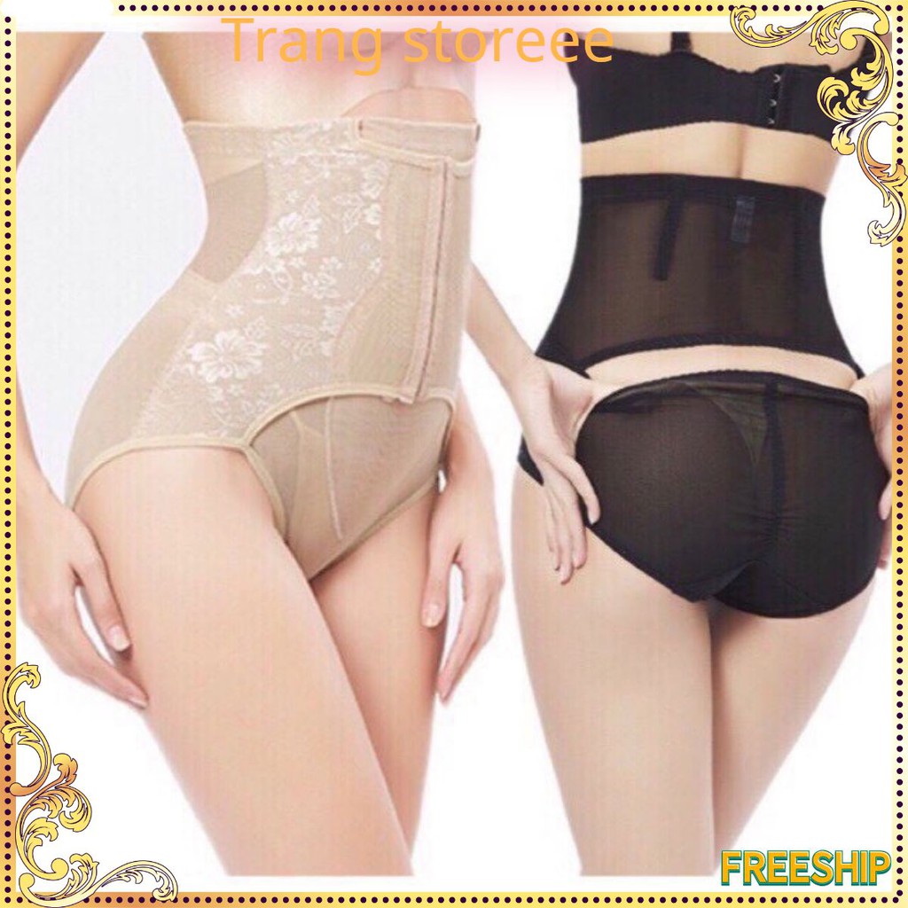 Quần Gen Bụng❤️FREESHIP❤️ Quần Gen Nịt Bụng Cạp Cao Có Móc Cài, Giảm Mỡ, Giảm Eo Tiện Lợi B03 Trang Storeee