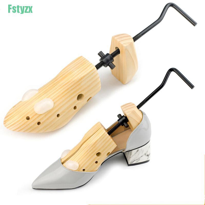 fstyzx Unisex women men wooden adjustable 2-way shoe stretcher shoe expander shaper