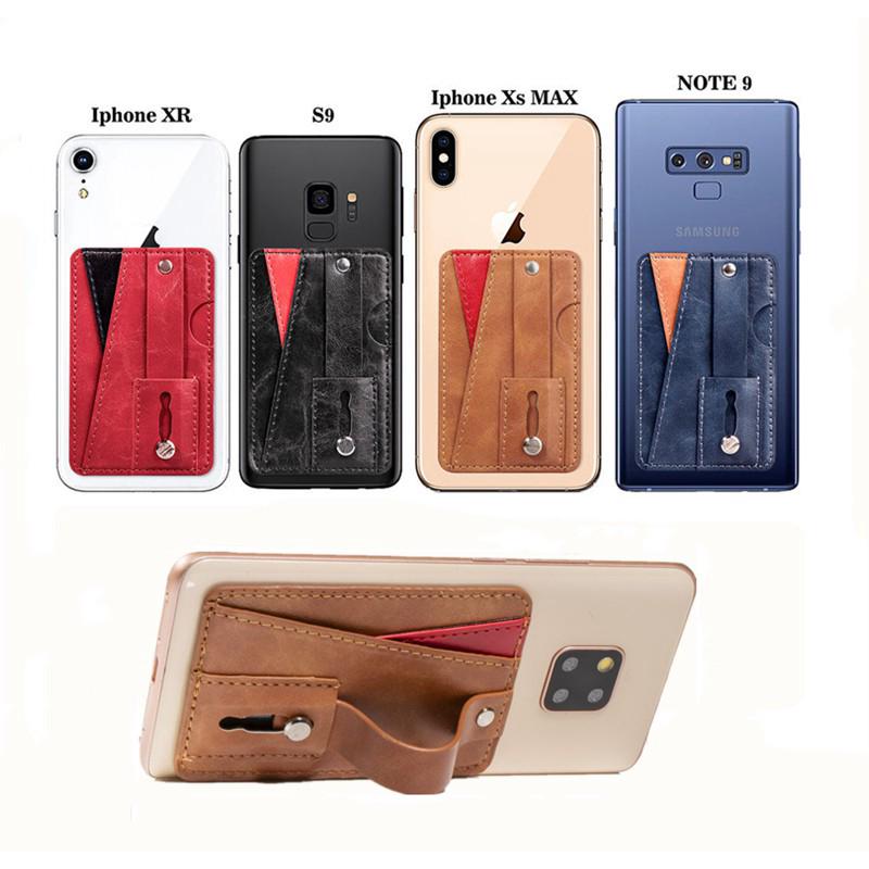 Túi da mini dán ốp lưng điện thoại để đựng tiền/thẻ tiện dụng