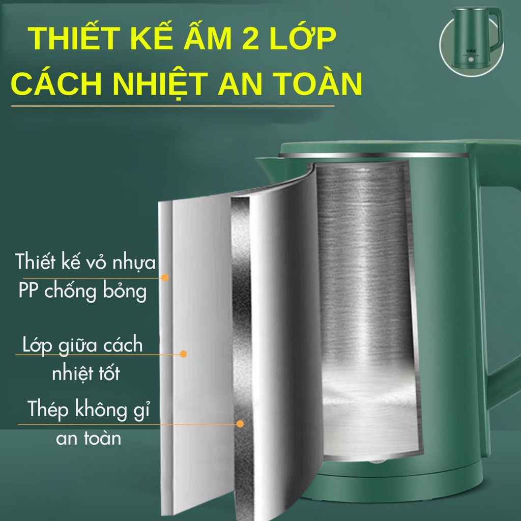 Ấm Siêu Tốc Ấm Nước Siêu Tốc Sôi Nhanh Giữ Nhiệt Tốt Moda.H