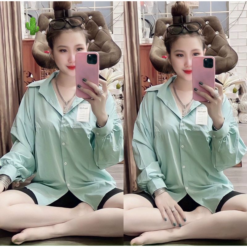 Áo sơ mi trơn công sở ( 3 màu Hồng, xanh, trắng)