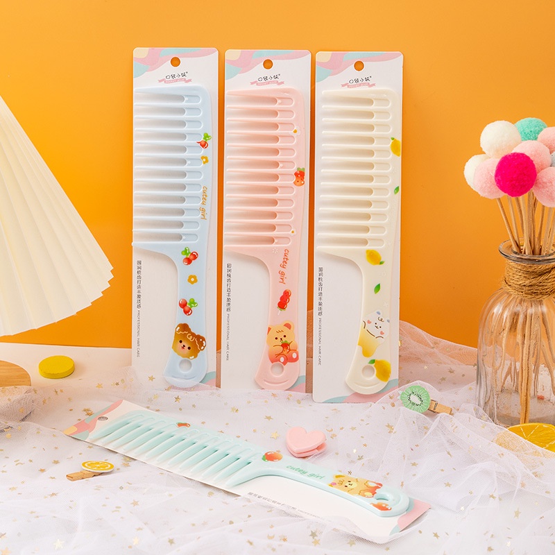 Lược chải tóc chibi dễ thương hoạt hình tiện lợi nhiều kiểu dáng thiết kế đơn giản nhiều màu LC06