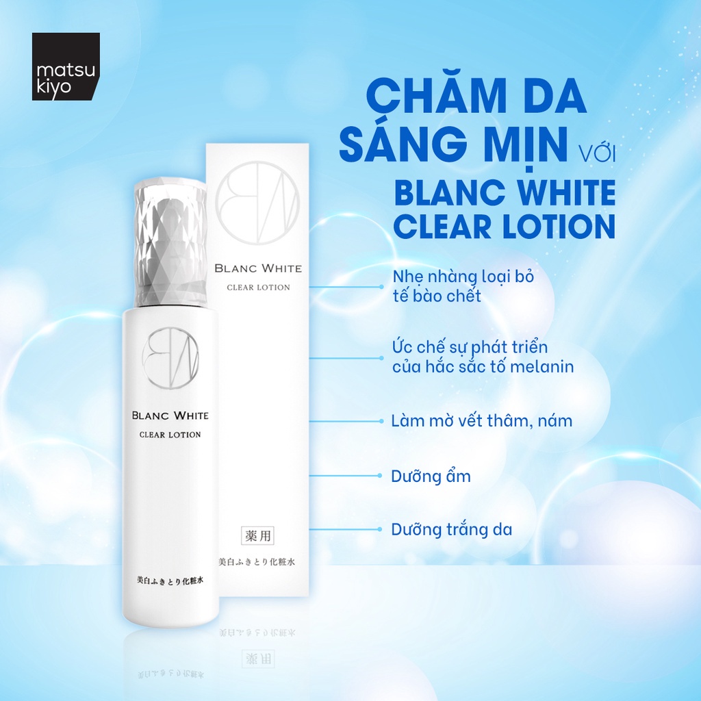 Nước hoa hồng dưỡng ẩm và tẩy tế bào chết Blanc White 160ml