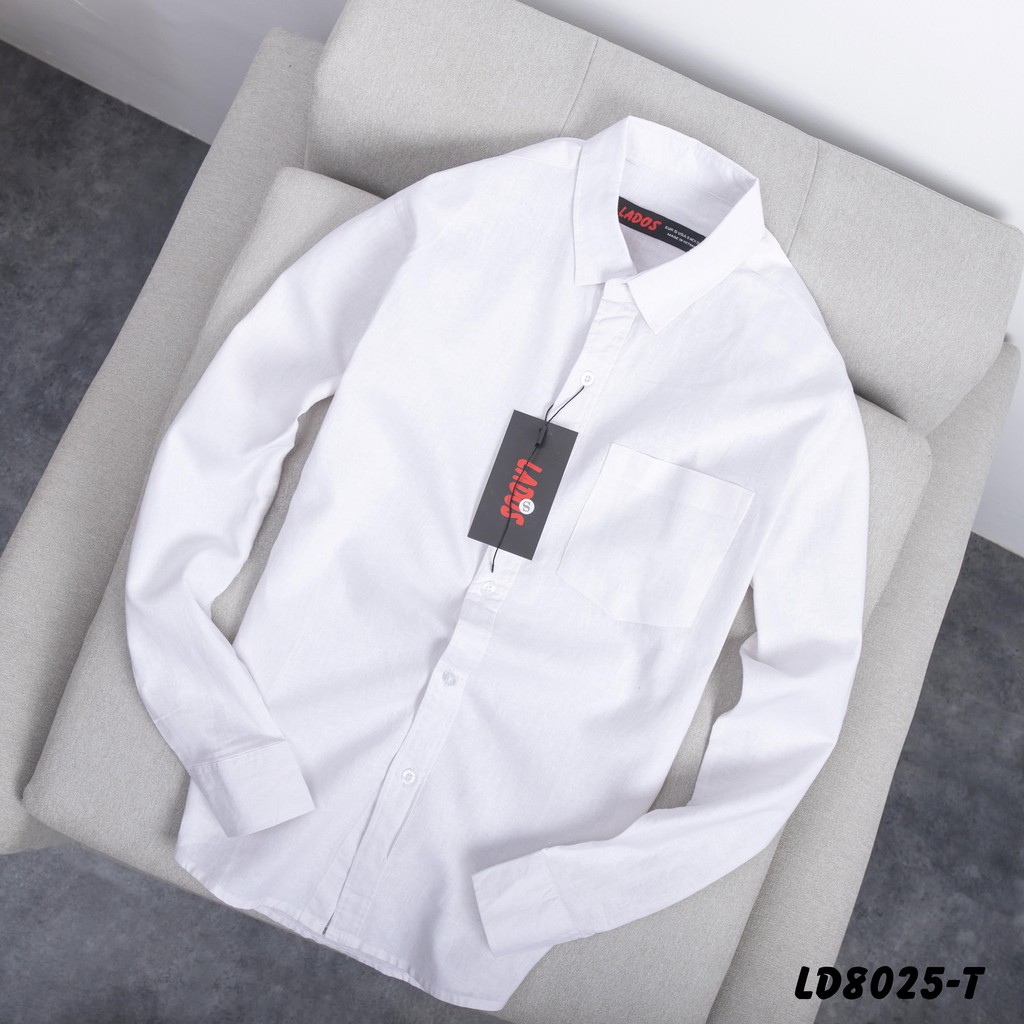 Áo sơ mi dài tay vải linen nam LADOS - 8025 chất vải mỏng thấm hút tốt | BigBuy360 - bigbuy360.vn