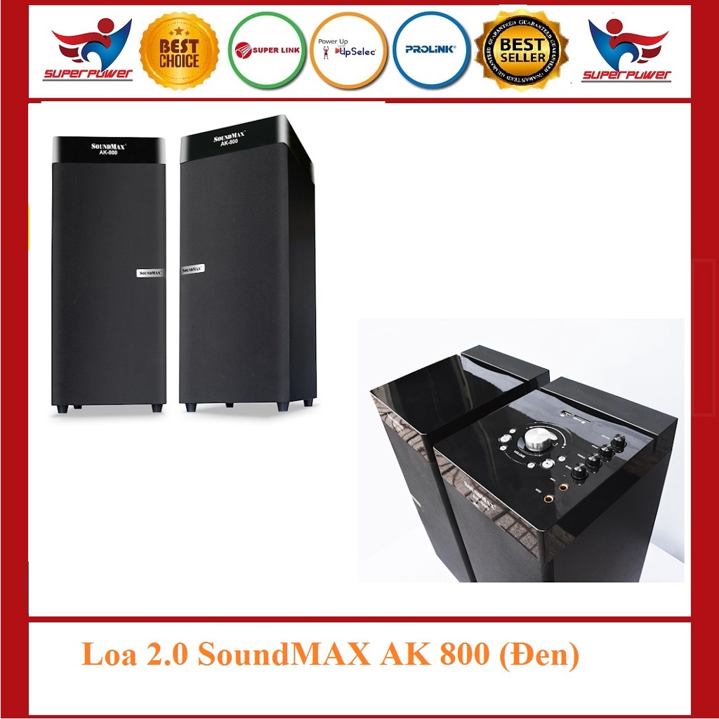 Loa 2.0 SoundMAX AK 800 (Đen)