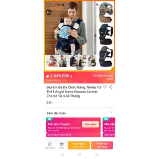 Địu ngồi 2hand cho bé