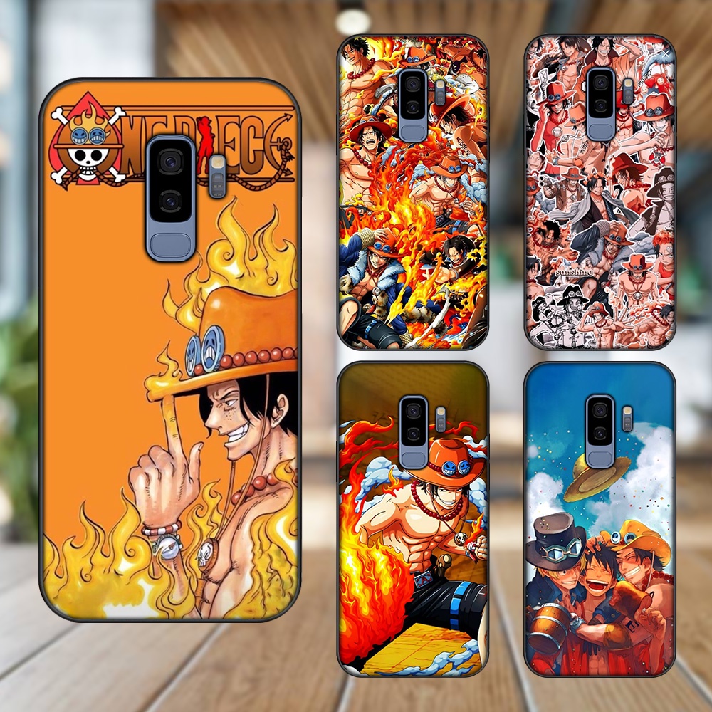 Ốp lưng Samsung S9 Plus viền đen in hình Ace One Piece