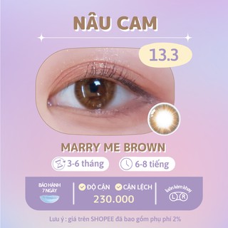 Kính áp tròng nâu cam Marry me orange brown chính hãng Olens | Hạn sử dụng 3-6 tháng
