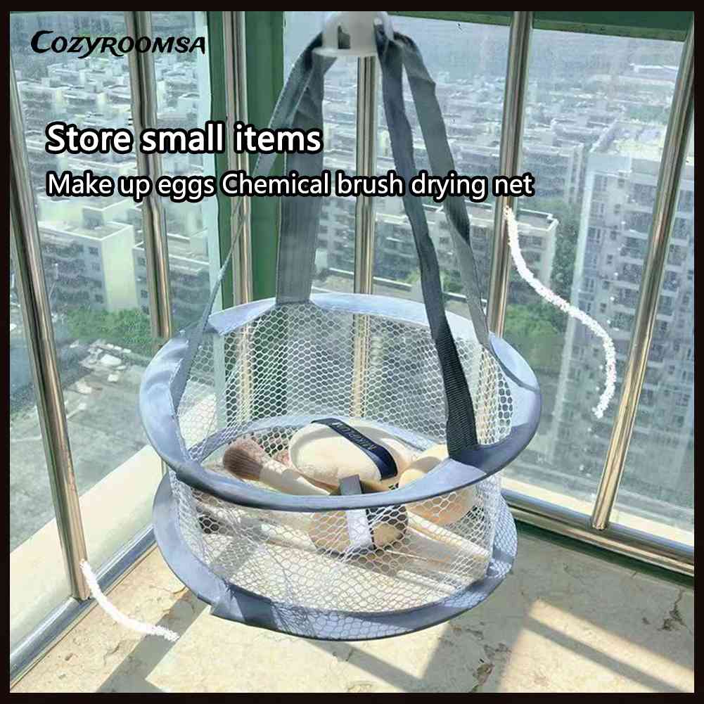 Túi Lưới Phơi Khô Cọ Trang Điểm Hình Trứng Gấp Gọn Được