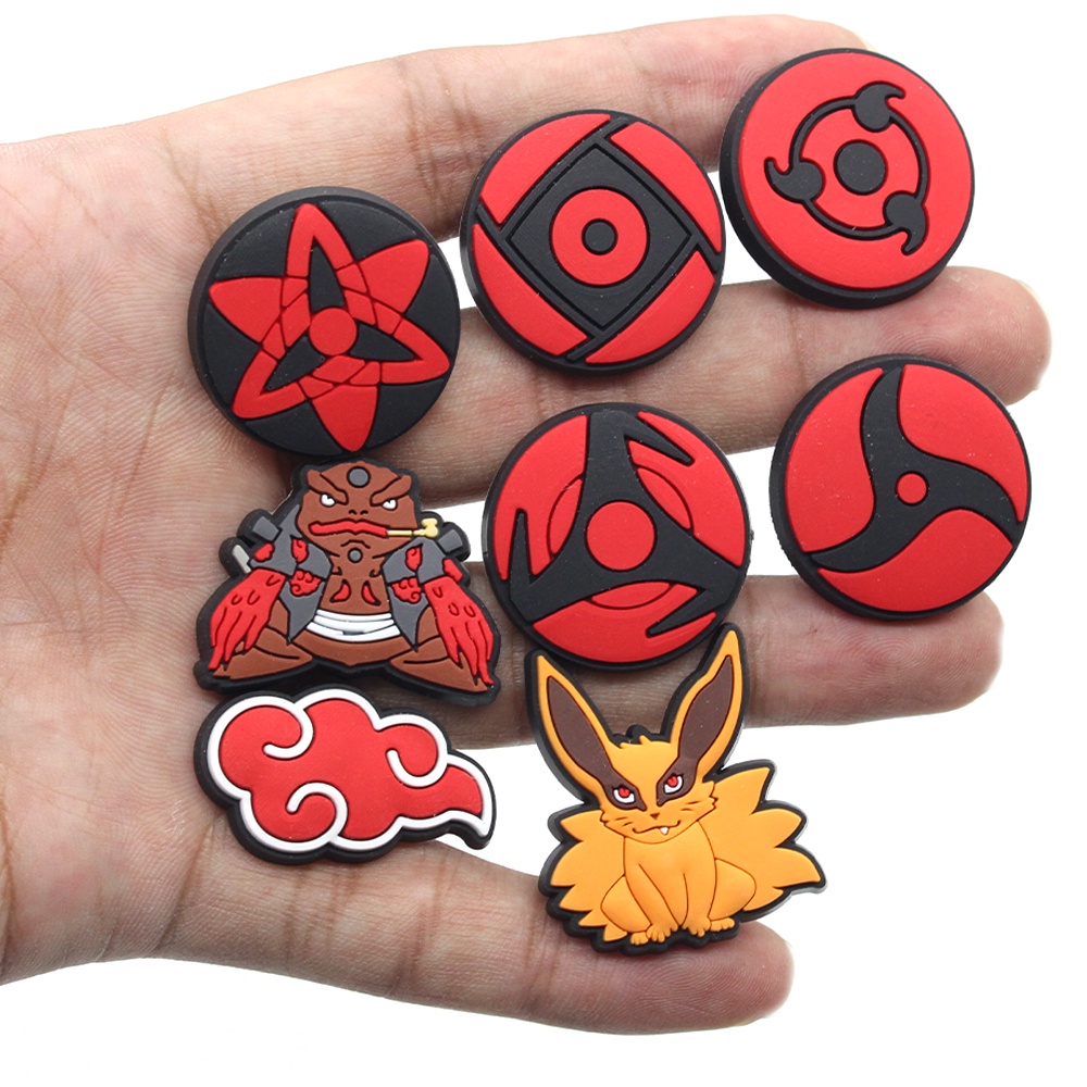 Nút PVC trang trí giày Crocs jibbitz chủ đề Naruto DIY 1000 mẫu tùy chọn thích hợp cho bé