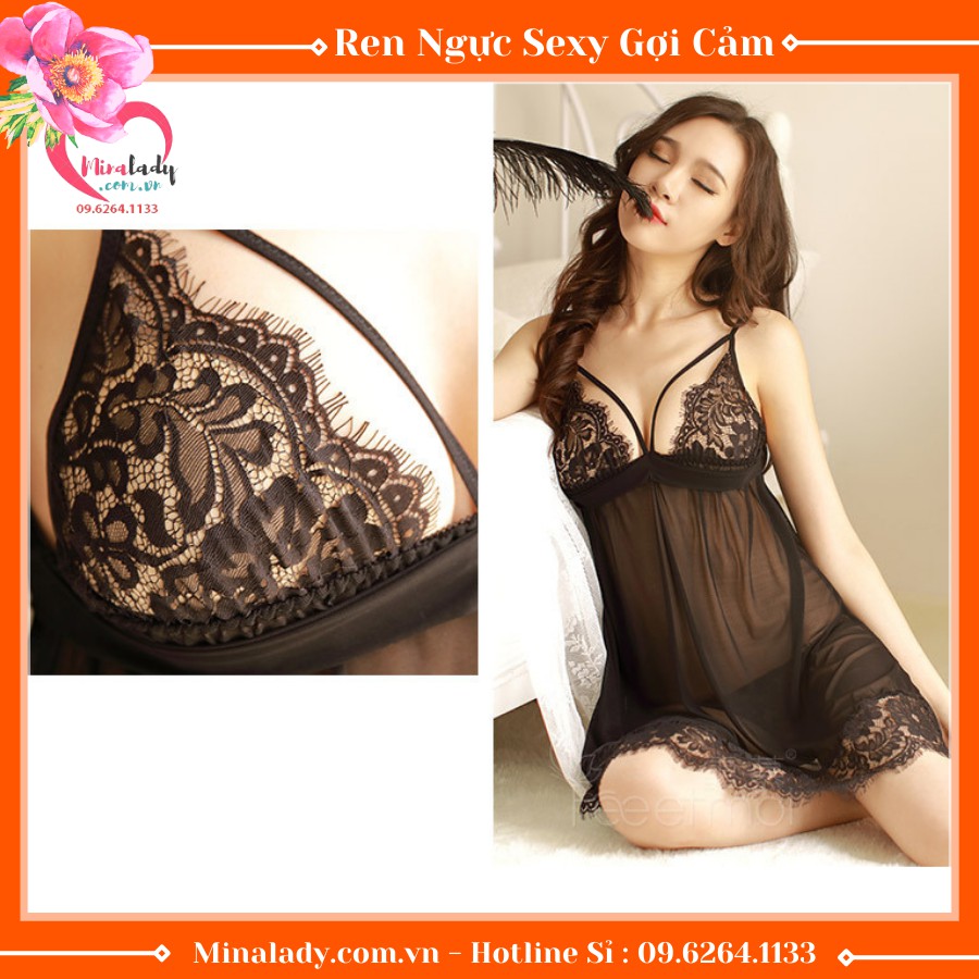 Đầm ngủ 2 dây nữ sexy gợi cảm xuyên thấu trong suốt voan ren giá rẻ nhiều màu (SEXY) | BigBuy360 - bigbuy360.vn