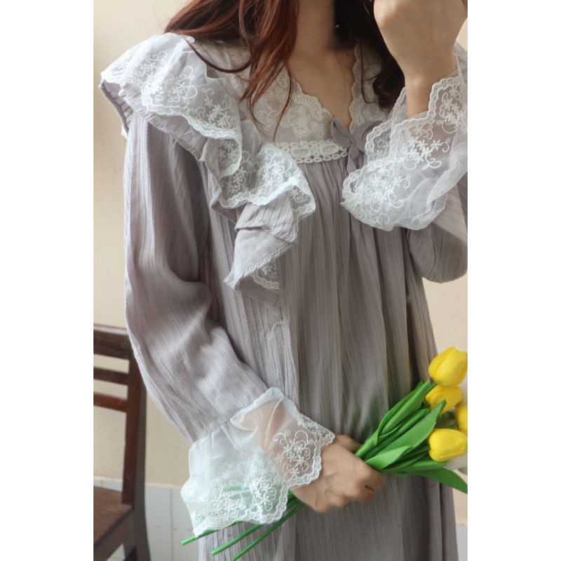 Đầm ngủ / mặc nhà pijama dài ulzzang order