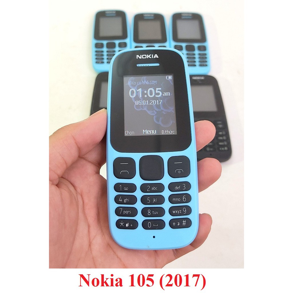 [Mã 159ELSALE hoàn 7% đơn 300K] Combo 3 Siêu Rẻ- 3 Chiếc Nokia 105 (2016), 105 (2017), 101 Bản 2 Sim Zin Kèm Pin Sạc