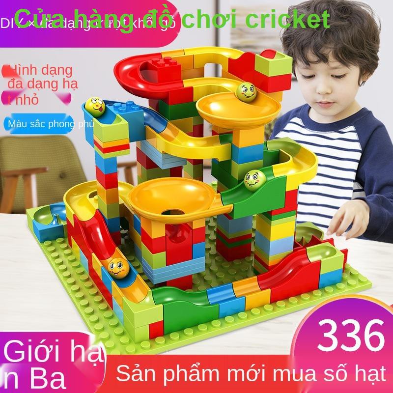 Khối xây dựng hạt nhỏ trượt đồ chơi bé trai và gái trẻ em 3-6 tuổi giáo dục lắp ráp