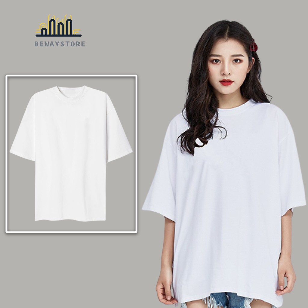 Áo thun TRƠN phông nam nữ form rộng đen trắng unisex oversize tay lỡ | Beway