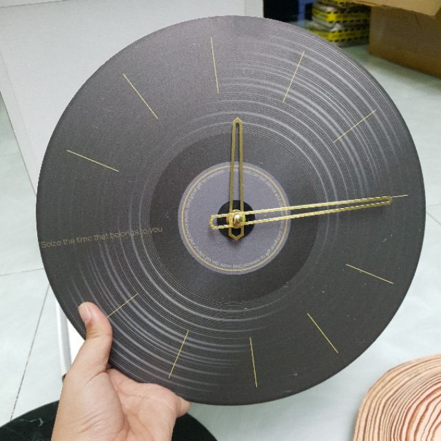 [CAO CẤP] Đồng hồ treo tường giả Vinyl Đĩa Than 30cm