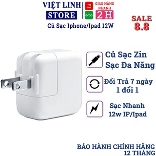 Củ sạc ipad 12w zin bóc máy full box, sạc nhanh không loạn cảm ứng (loại xịn) - Việt Linh Store