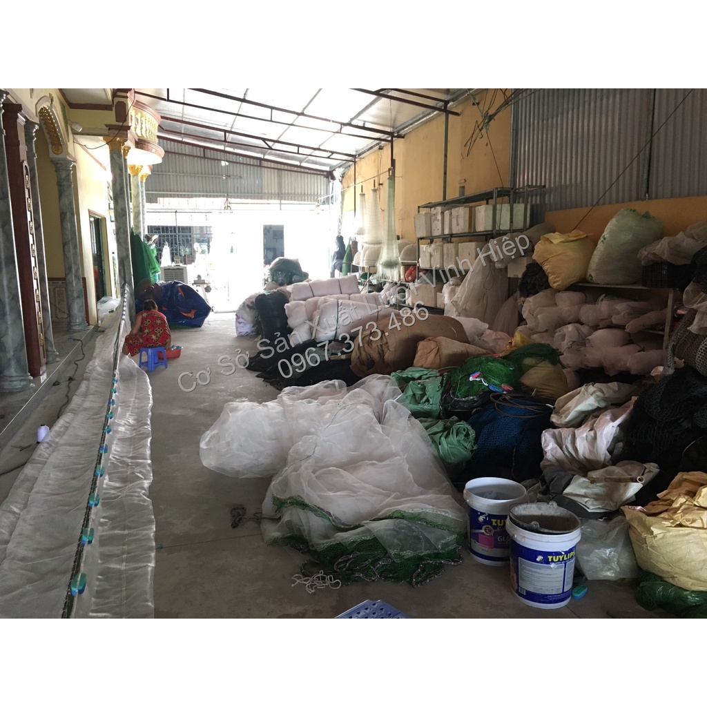 Lưới kéo cá, lưới vét cá, tôm cao 3m dài 10m 20m 30m 40m 50m - Túi dài 7m