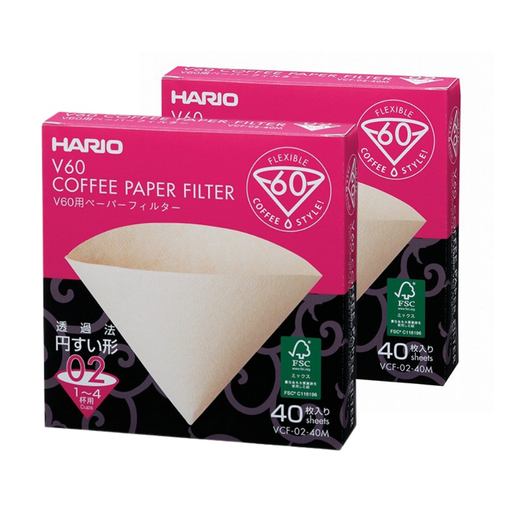 Combo 2 Giấy lọc cà phê Hario V60 2-40 tờ, hàng nhập khẩu chính hãng Nhật/ Hario V60 Type 2- 40 filter/ Anni Official