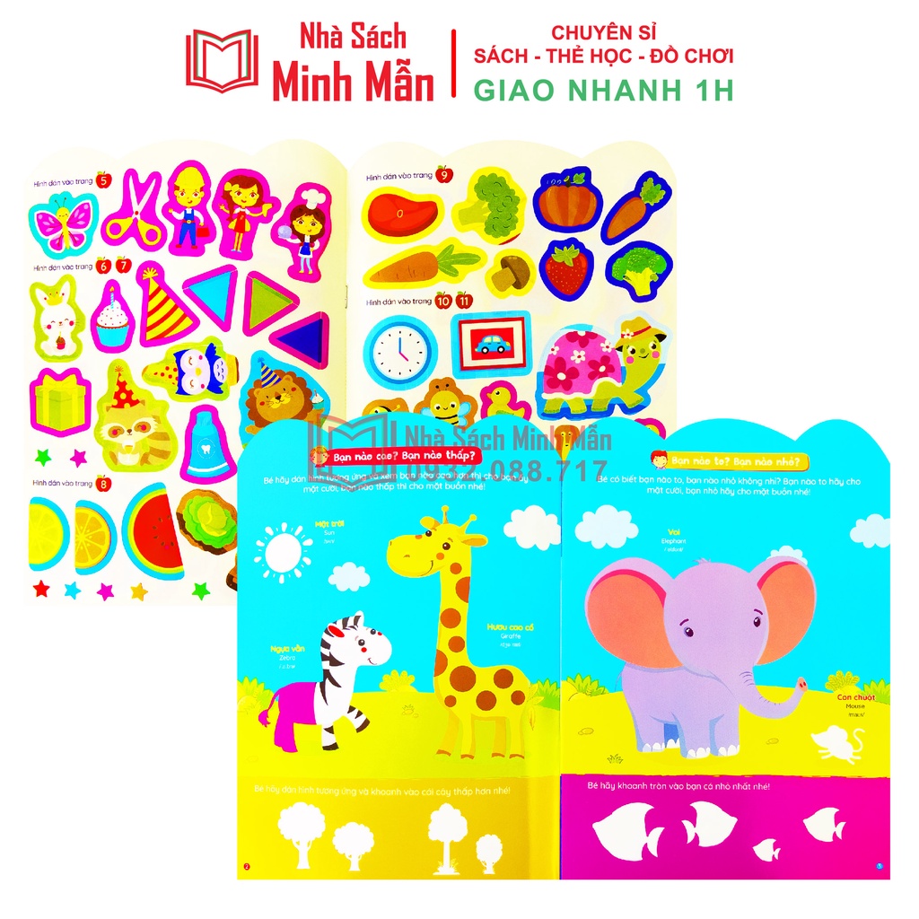 Sách - Combo Bóc Dán Thông Minh 365  - Giúp Bé Phát Triển IQ, EQ, CQ