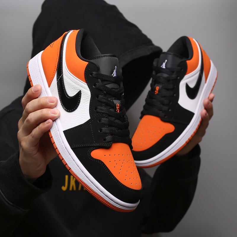 Giày thể thao JORDAN 1 CAM CỔ THẤP hot trend nam nữ, Giày JD1 cam thấp cổ dùng đi học,tập gym,chạy bộ