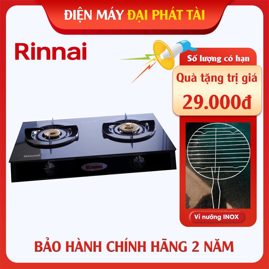 Bếp ga đôi Rinnai RV-7Double Glass(B) (Đen)