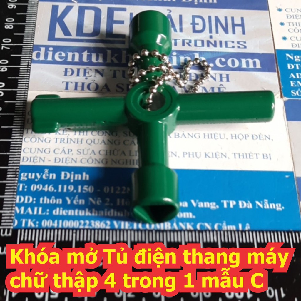 Khóa mở Tủ điện thang máy chữ thập 4 trong 1 nhiều mẫu khác nhau kde7150