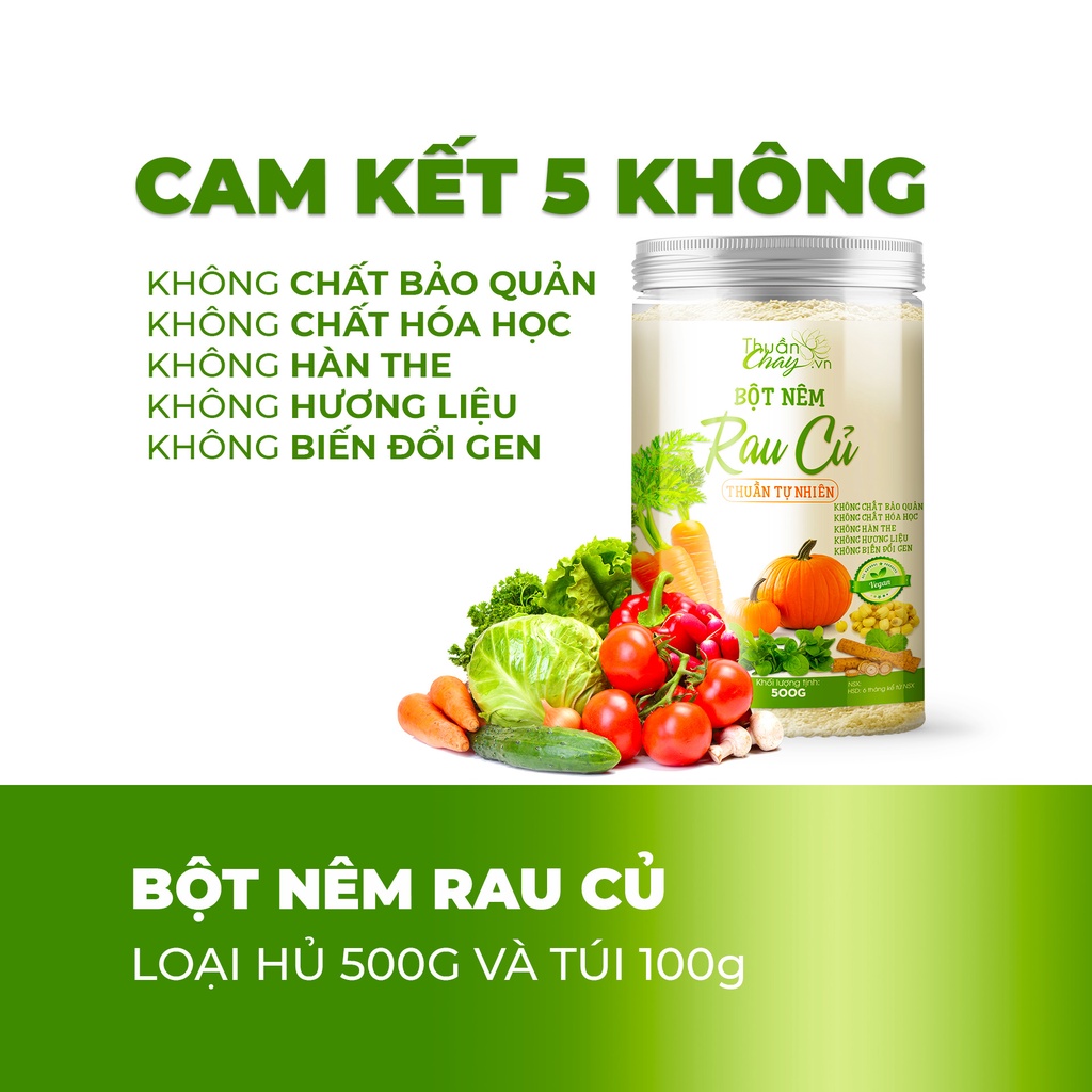 Hạt Nêm Chay Rau Củ Thuần Chay Không MSG 500G